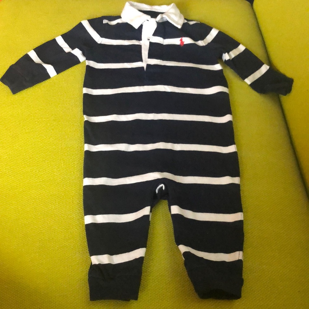 Polo one piece 9 month infant child stripes